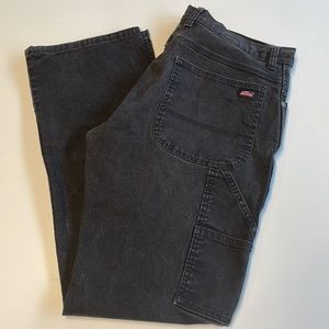 Dickie’s black denim cargo work pants size 36 x 34